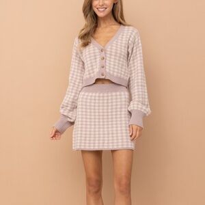 #267 rosy taupe 2-piece skirt set